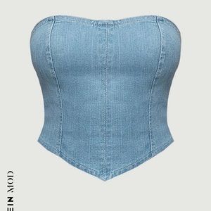 Denim tube top